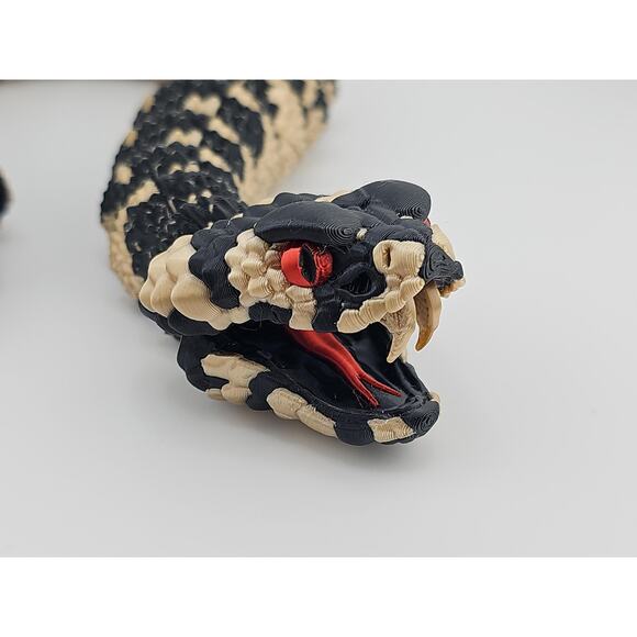 Rattle Snake 3D Printed Articulated Desk Pet Decor Unique Realistic - Picture 9 of 10
